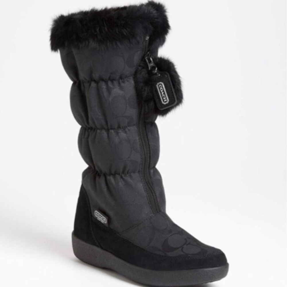 Coach Rabbit Fur Boots - Picture 2 of 8